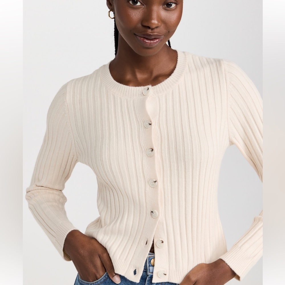 525 Ribbed Cardigan from Shopbop | Size L | Cream color, super soft